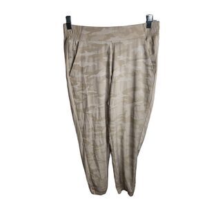 Athleta Womens Size 4 Brooklyn Camo‎ Jogger Pant Abalone Cream